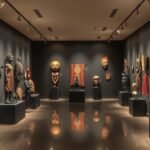 Blackitude Múzeum belső tér, kameruni törzsi művészet kiállítással.