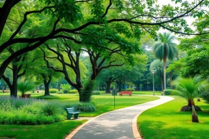 Yaoundé városi park, Bois Sainte Anastasie zöld sétányai