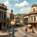 Yaoundé városrégi épületek gyarmati múltamarkoló nyomai