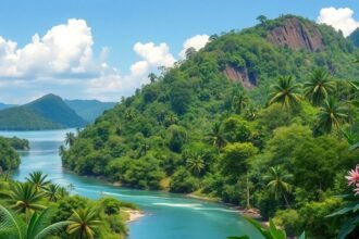 Campo Ma'an Nemzeti Park gyönyörű tája Kribi közelében