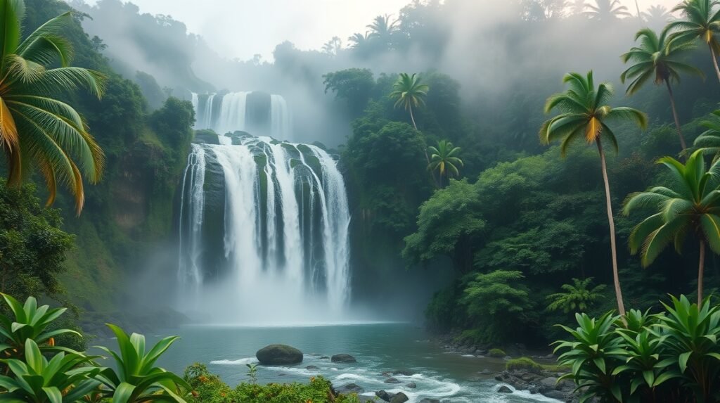 Kienké vízesés, Kribi csodálatos trópusi tája