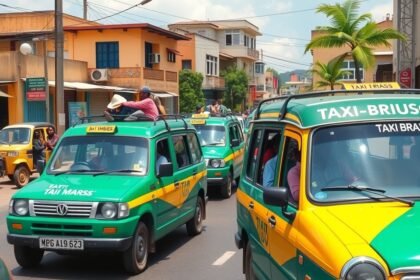 Limbé forgalmas taxi-brousse közlekedés Kamerunban