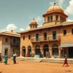 Történelmi épület Tibatiban, a német gyarmatosítás emlékével