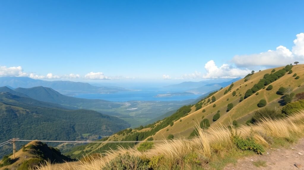 Tibati fennsík vidéke friss levegővel és napsütéssel