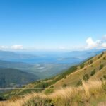 Tibati fennsík vidéke friss levegővel és napsütéssel