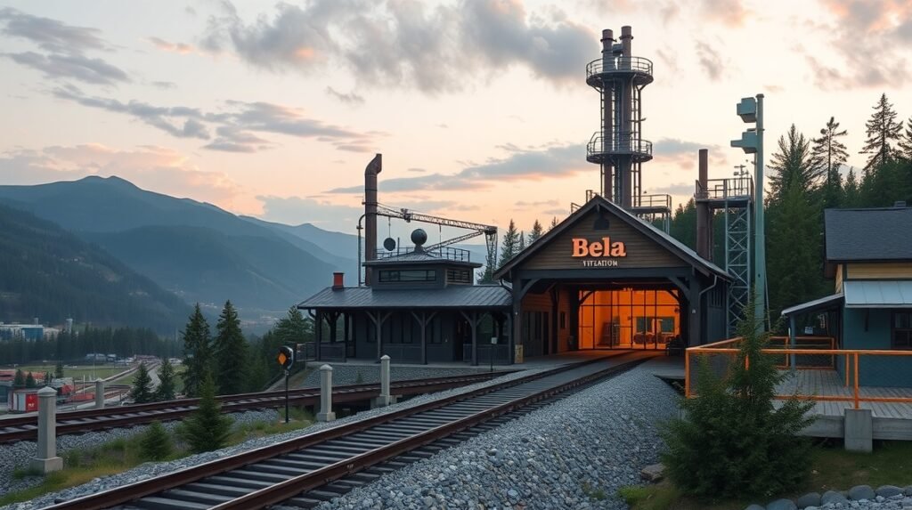 Bélabo kőolajvezeték állomása és tája