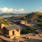 Bélabo közelében található Goyoum aranybányász falu látképe