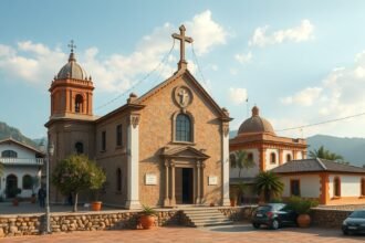 A Batouri protestáns misszió épületei és környezete