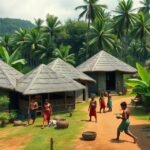 Baka pigmeus közösségek Batouriban, erdei élet és hagyományok.