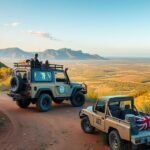 Jeep safari Albufeira hátországában, gyönyörű tájjal és kalandos úttal.