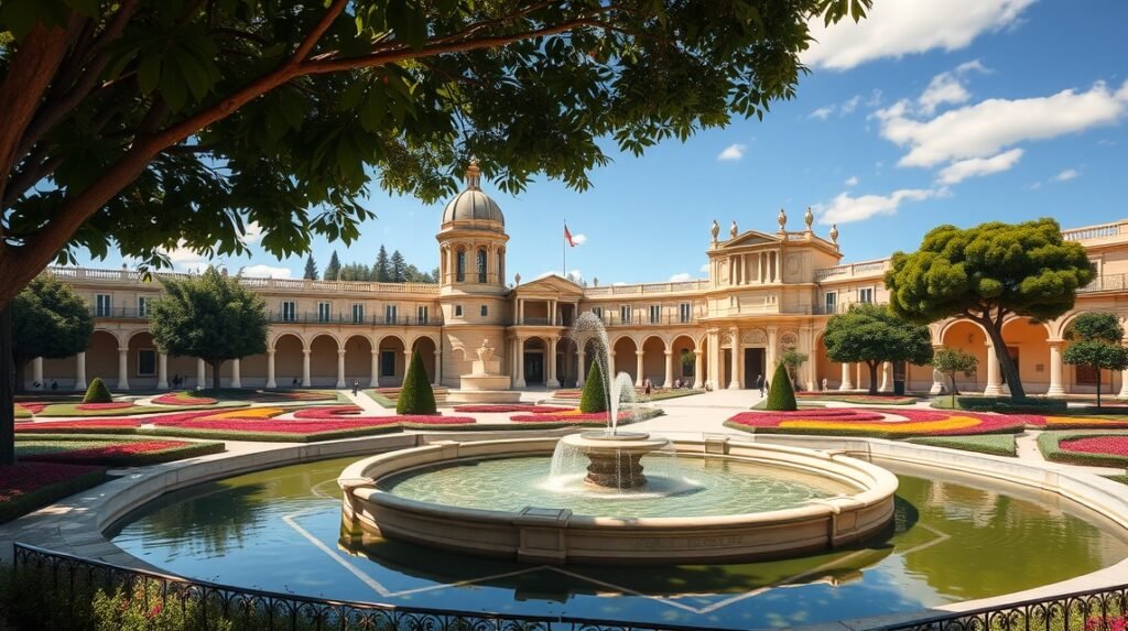 Manga-kolostor kertje Coimbra városában, Portugáliában