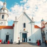 São Gonçalinho kápolna Aveiróban, szép égen át.