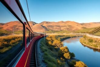 Vonatút a festői Douro-völgyön, szőlőültetvényekkel és folyóval