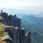 Hikers on the ridge of Királykő, enjoying breathtaking views.