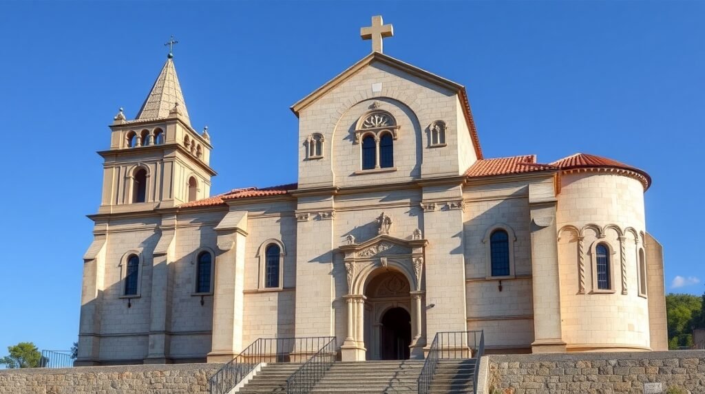 Almacave templom barokk stílusú épülete Lamegoban