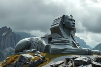 A Bucsecs-fennsíkon található kőszobor, amely a Szfinxre emlékeztet.