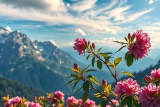 Rododendron virágzás a Radnai-havasok hegyvidékén