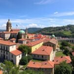 Lamego, a klímaváltozó Douro borvidék végtelen panorámája.