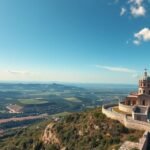 Kilátás a Miradouro de São Gens-ből, lenyűgöző panorámával Castelo Branco városra.