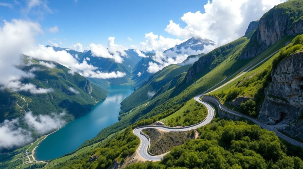 Lélegzetelállító kilátás a Transzfogarasi útról Bilea-tóra