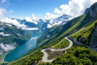 Lélegzetelállító kilátás a Transzfogarasi útról Bilea-tóra