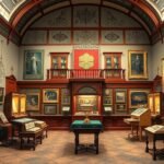 Castelo Branco Hímzés Múzeuma belső tere, gyönyörű textilművészet kiállítással.