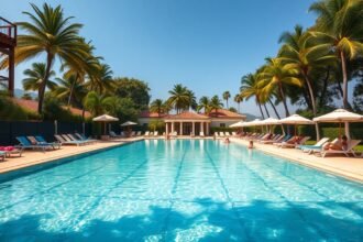 A Castel Branco-i Piscina Praia tengerparti medence gyönyörű látványa