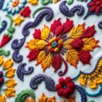 Részlet a híres Castelo Branco-i hímzés színes motívumairól.