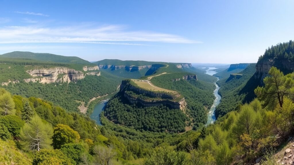 A lenyűgöző Castelo Branco tájai a Geopark Naturtejónál.