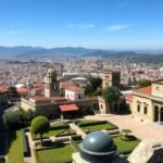 Panoráma Monterrey városára az Obispado kilátóból