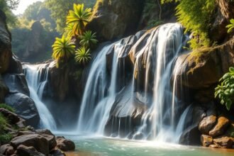 A Cola de Caballo vízesés Monterreyben, lenyűgöző természetes szépséggel.