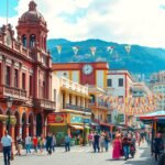A vibráló Barrio Antiguo utcái Monterreyben, Mexikóban.