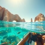 Üvegfenekű csónakkal felfedezett tenger alatti élet Cabo San Lucasban