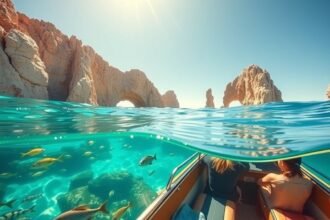 Üvegfenekű csónakkal felfedezett tenger alatti élet Cabo San Lucasban
