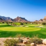 Cabo San Lucas golf pálya a sivatagban, csodás tájjal