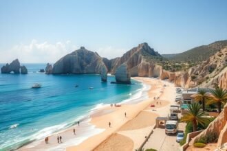 Cabo San Lucas gyönyörű tengerpartja és sziklái