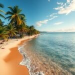 Conchas Chinas strandja kristálytiszta vízzel és pálmafákkal