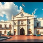 Puerto Vallarta tengerészeti múzeum épülete képe a Malecón közelében.