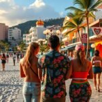 LMBTQ-barát Puerto Vallarta tengerparti sétány pezsgő élete