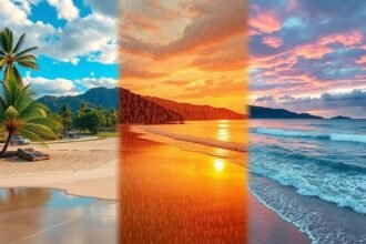 Puerto Vallarta különböző időjárási viszonyai és gyönyörű tájai