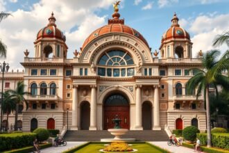 A Palacio de Bellas Artes épülete Mexikóvárosban.