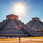 Teotihuacan piramisok a napfényben Mexikóváros közelében