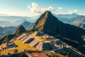 Monte Albán zapoték romvárosa Oaxaca felett, ősi piramisokkal és lenyűgöző panorámával.