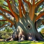 A Tule fa, a világ legszélesebb fája Oaxaca területén.