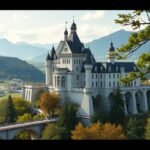 Neuschwanstein kastély panorámája Marienbrückéből