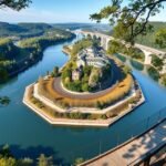 A lenyűgöző Saarschleife folyókanyarulat és lombkorona sétány látképe