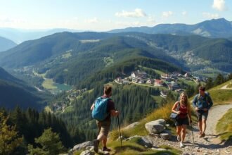 Gyalogtúrázók a Transzilván hegyekben, Via Transilvanica útvonalon