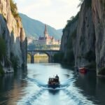 Hajózás a Duna-áttörés sziklafalai között Kelheim környékén