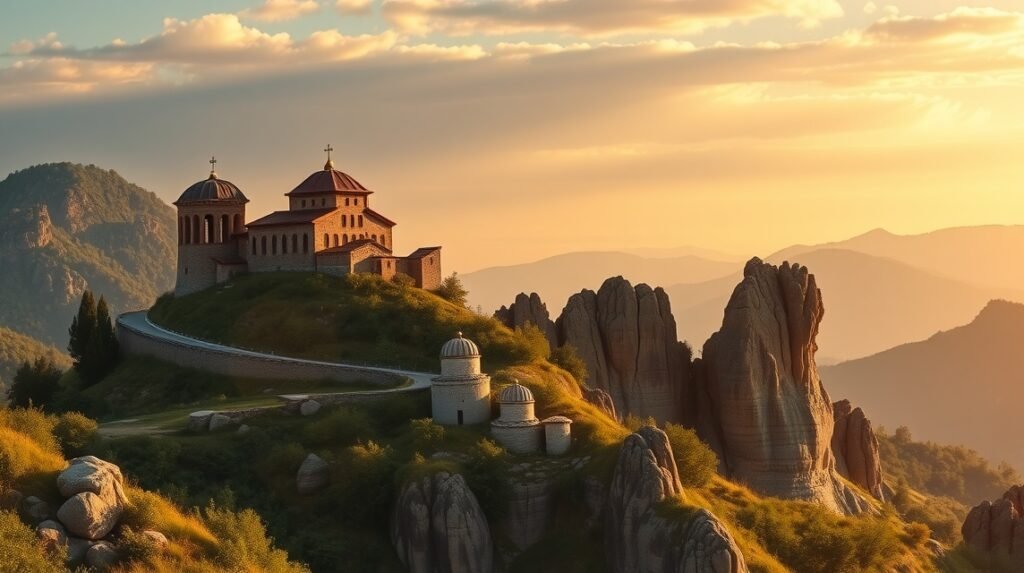 Romantikus kolostorromok a Zittaui-hegységben, Oybin környékén.