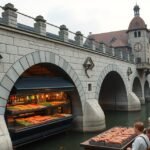 Regensburgi kőhíd és a világ legrégebbi kolbászosztója a Dunánál.